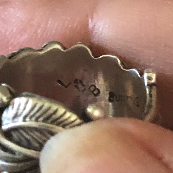 Navajo Squash Blossom Les Baker Sterling Silver Ring- 624 $80 or $70 w/offer - Picture 3 of 5